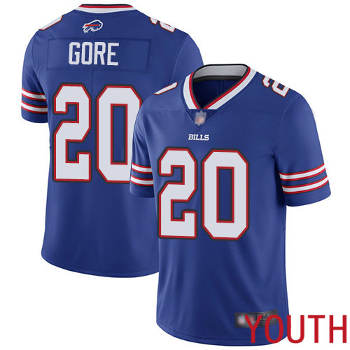 Youth Buffalo Bills 20 Frank Gore Royal Blue Team Color Vapor Untouchable Limited Player NFL Jersey